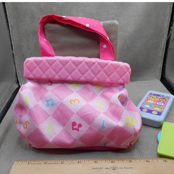 Fisher-Price 2018 Laugh & Learn My Smart Purse FGW15 w/3 Accessories Works - Picture 4 of 10